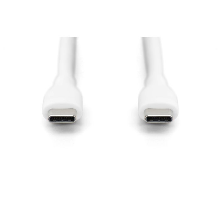 Дата кабель USB-C to USB-C 2.0m USB 2.0 60W silicone white Digitus (AK-300341-020-W) изображение 2