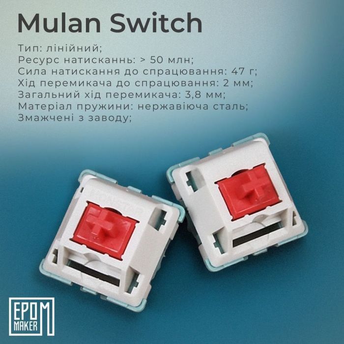 Клавиатура Epomaker EP64 60 Mulan Switch Hot-Swap RGB Wireless/Bluetooth/USB UA Black (EP64-B-M) изображение 6