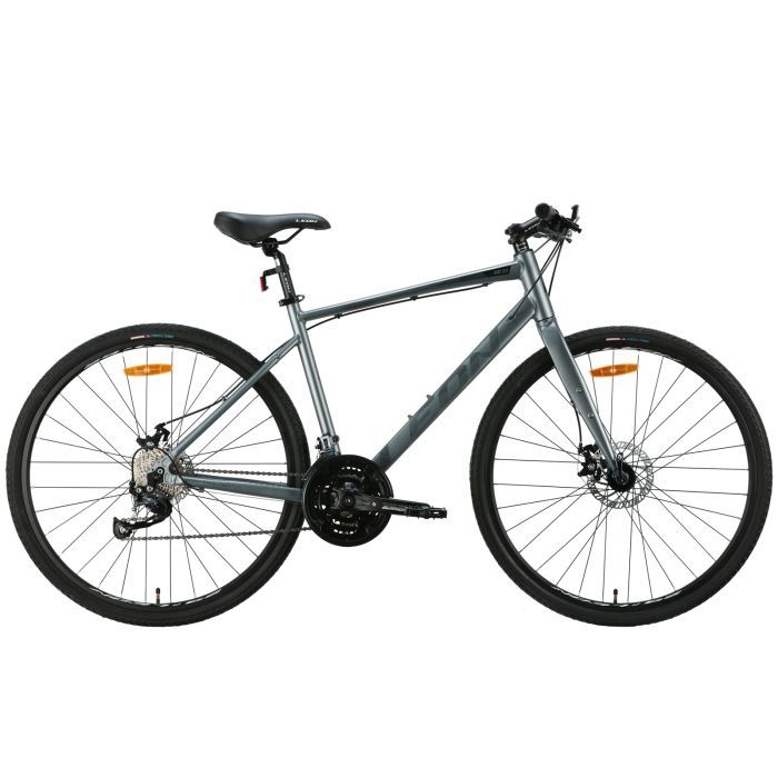 Велосипед Leon 28" HD 80 DD рама-19" Al сірий з чорним 2024 (OPS-LN-28-043)
