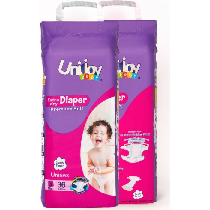 Підгузки Unijoy baby Soft М 3 (6-11 кг) 36 шт (6998526216187) зображення 3