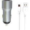 Зарядное устройство XO TZ09 2.4A/2 USB + cable microUSB Grey (XO-TZ09M-GR)