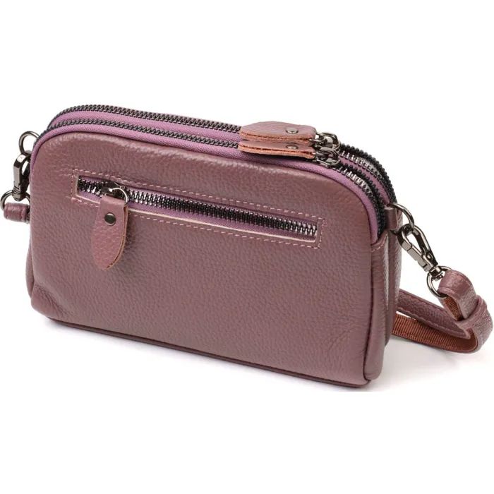 Сумка Vintage Из натуральной кожи Пудровая (22126) изображение 2