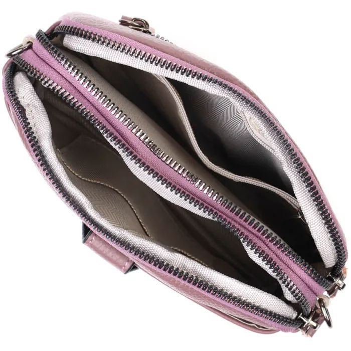 Сумка Vintage Из натуральной кожи Пудровая (22126) изображение 6