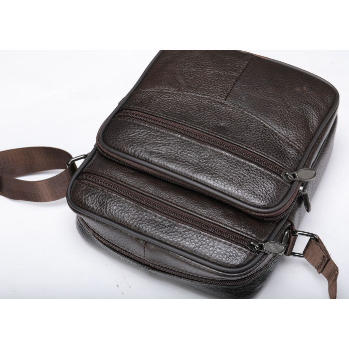 Сумка Vintage Кожаная Коричневая (20346) изображение 10