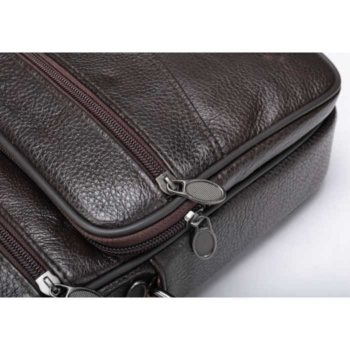 Сумка Vintage Кожаная Коричневая (20346) изображение 11