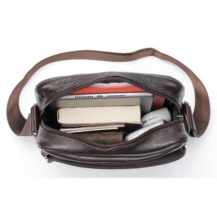 Сумка Vintage Кожаная Коричневая (20346) изображение 5