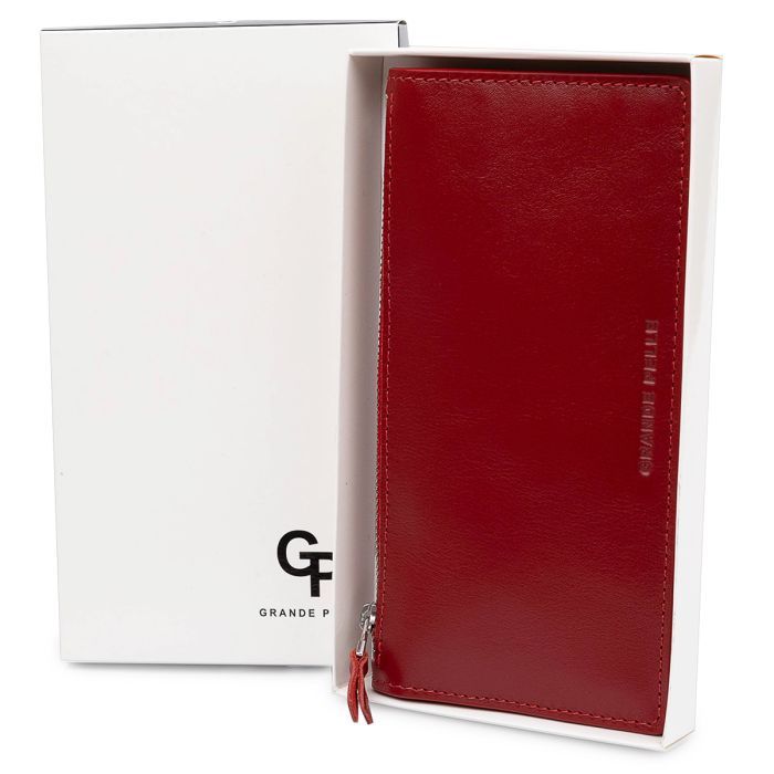 Портмоне Grande Pelle Шкіряне Червоне (11514) зображення 5