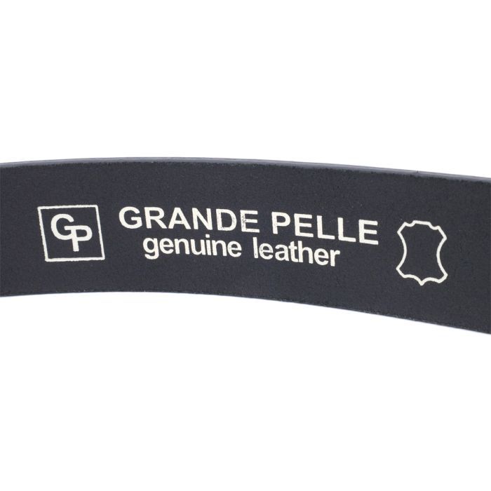 Ремень Grande Pelle Кожаный Черный (11690) изображение 6