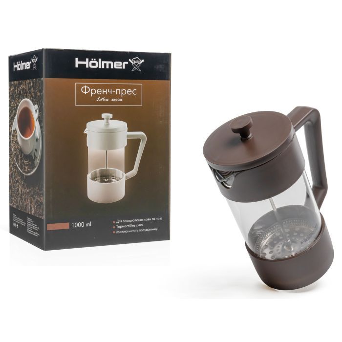 Френч-пресс Hölmer Lotus Сірий 1 л (FP-01000-PGR Lotus) изображение 7