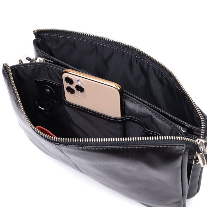 Сумка Grande Pelle Из натуральной кожи Черная (11657) изображение 9