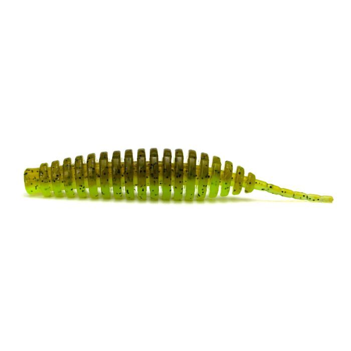 Силикон рыболовный FishUP Tanta 2.5" 204 - Green Pumpkin/Chartreuse (8шт/уп) (1864.14.51)
