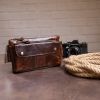 Сумка Vintage Поясная мужская Коричневая (14815) изображение 6