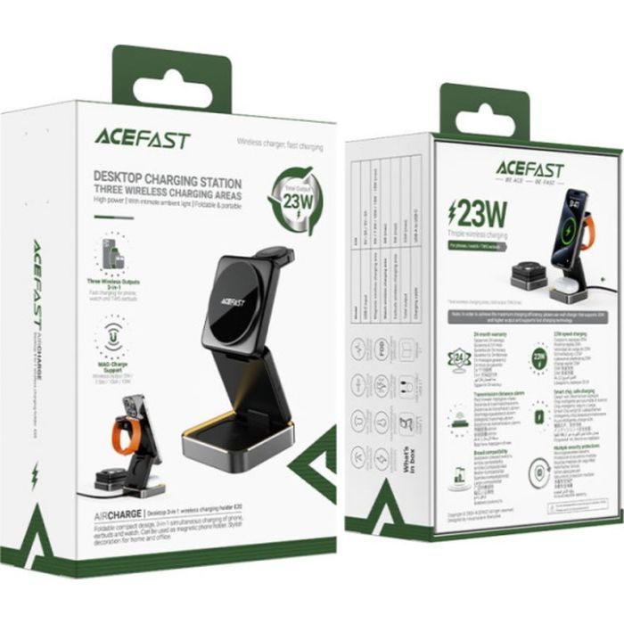 Зарядное устройство Acefast Wireless QI 3in1 15W E20 (6974316283478) изображение 5