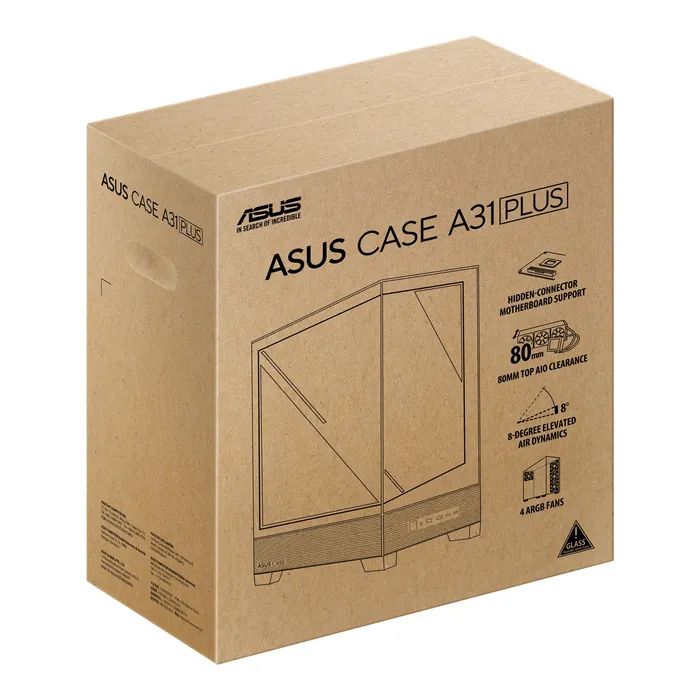 Корпус ASUS A31 Plus Black Tempered Glass (90DC00R0-B19000) изображение 12