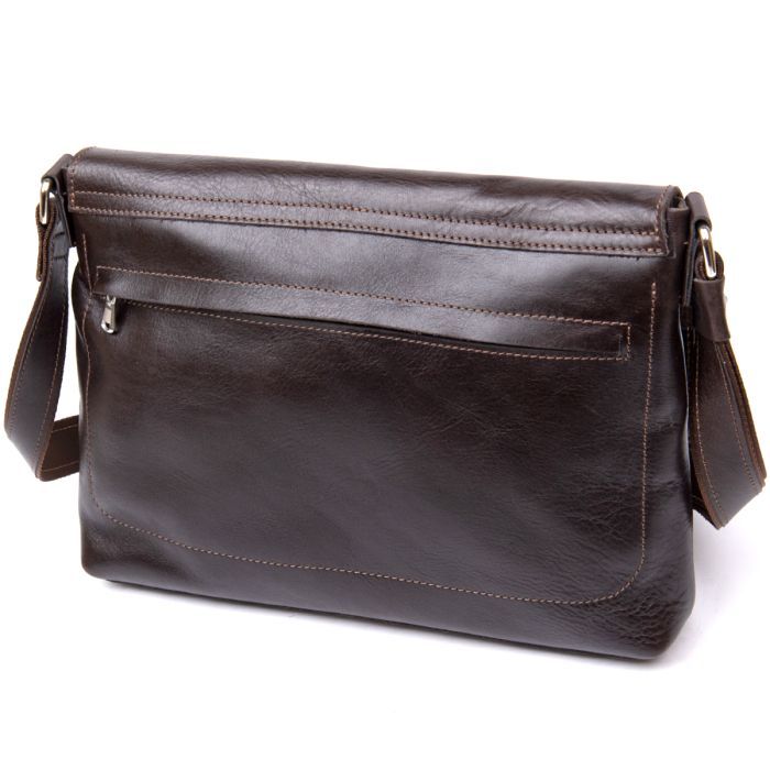 Сумка Grande Pelle Кожаная мужская Коричневая (11430) изображение 2