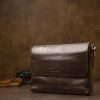 Сумка Grande Pelle Кожаная мужская Коричневая (11430) изображение 8