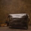 Сумка Grande Pelle Кожаная мужская Коричневая (11430) изображение 9