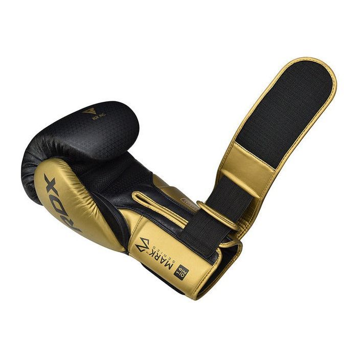 Боксерські рукавички RDX Mark Pro Sparring TRI Lira 2 Golden 10 унцій (BGM-PSTL2G-10OZ) зображення 5