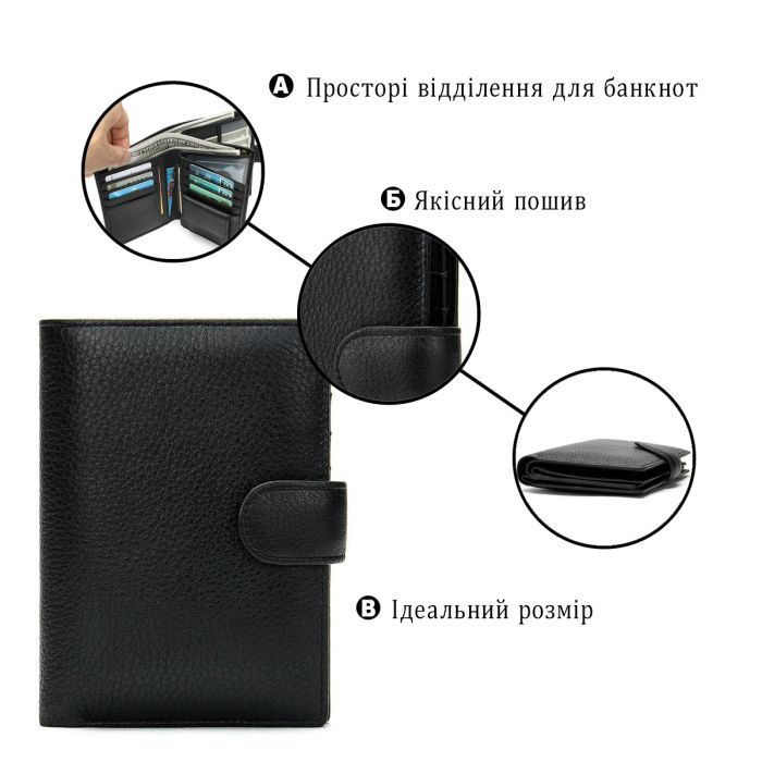 Кошелек Vintage Черный (14927) изображение 4
