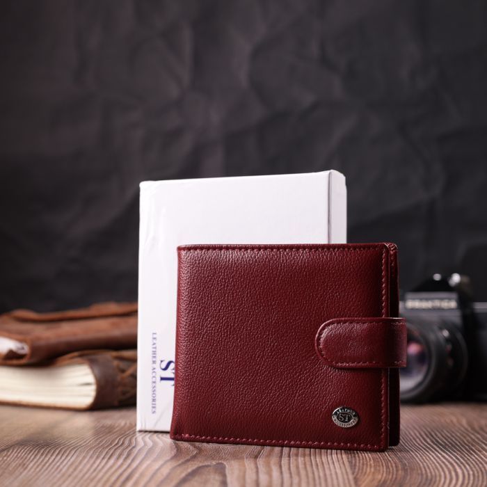 Кошелек ST Leather Из натуральной кожи Бордовый (22554) изображение 11