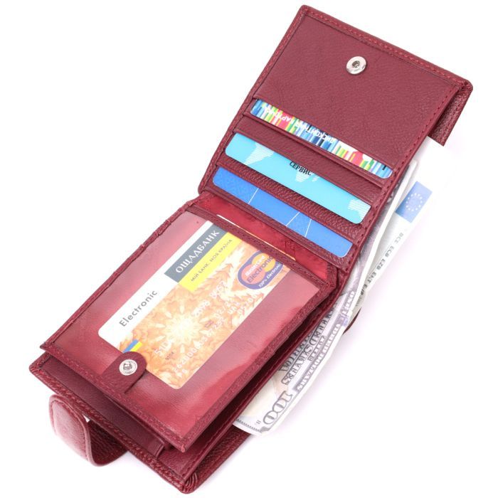 Кошелек ST Leather Из натуральной кожи Бордовый (22554) изображение 7