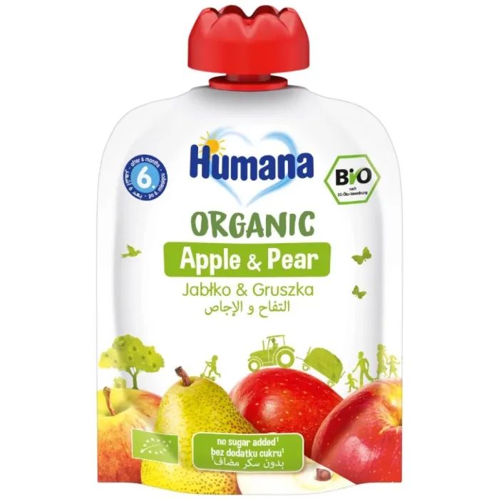 Дитяче пюре Humana Яблуко-Груша 90 г (4031244716026)