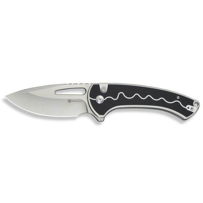 Нож Sencut Squiggy, Burgundy/Black G10, Darkwash (S24082A-3)