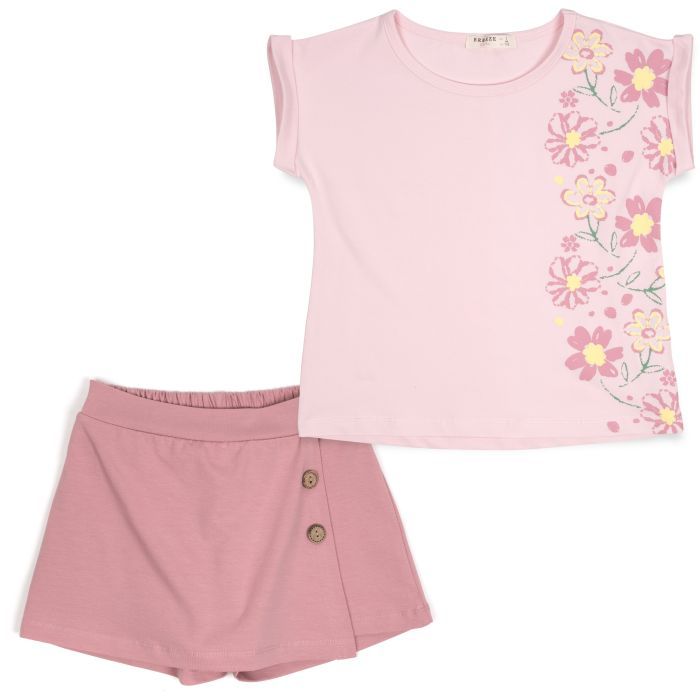 Набор детской одежды Breeze с шортами-юбкой (21786-140G-pink)