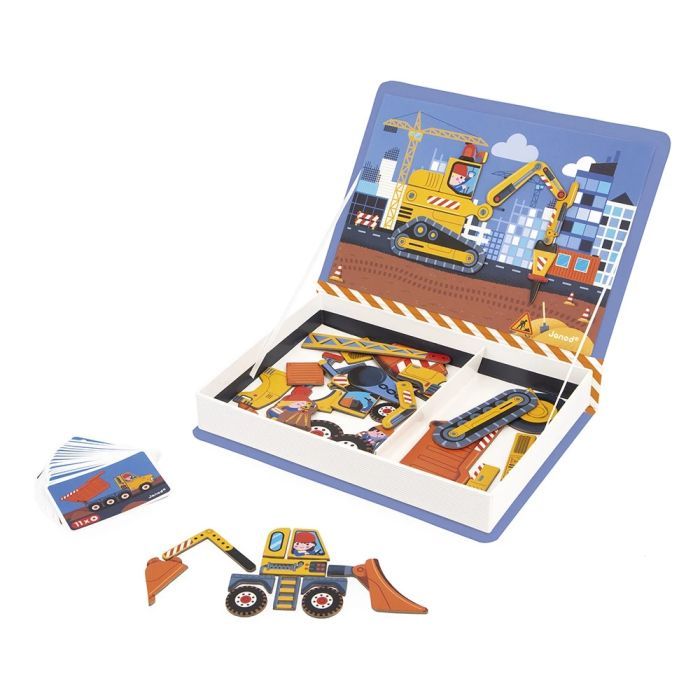 Развивающая игрушка Janod Магнитная книга Строительство 70 элементов (J02526) изображение 3