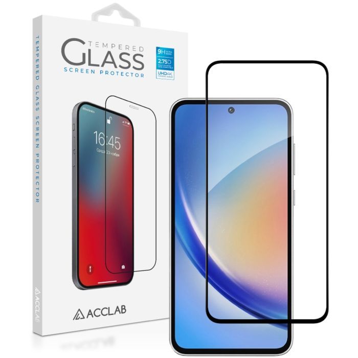 Стекло защитное ACCLAB Full Glue Samsung A35 Black (1283126588778)