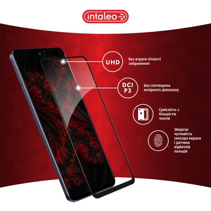 Скло захисне Intaleo Full Glue Infinix Hot 30 Play Black (1283126589560) зображення 4