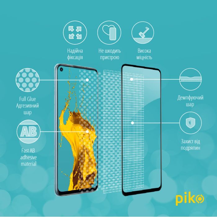Стекло защитное Piko Full Glue Realme 9i Black (1283126531194) изображение 3