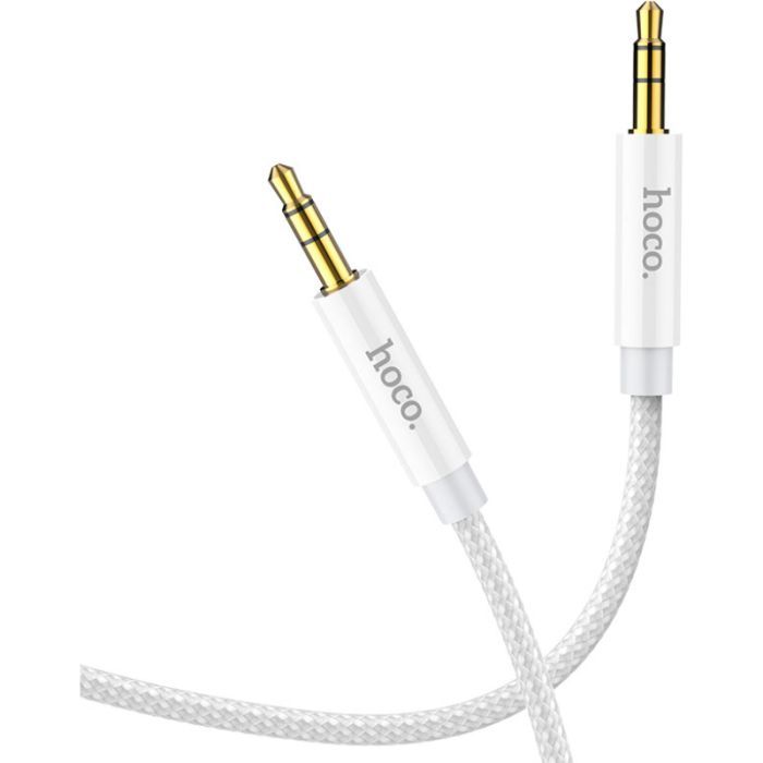 Кабель мультимедийный 3.5mm M to 3.5mm M 1.0m UPA19 AUX Silver HOCO (6931474759870) изображение 2