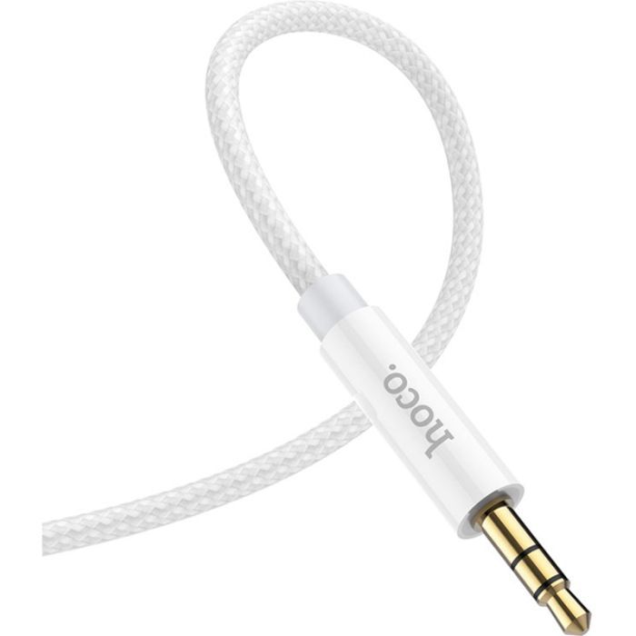 Кабель мультимедийный 3.5mm M to 3.5mm M 1.0m UPA19 AUX Silver HOCO (6931474759870) изображение 3