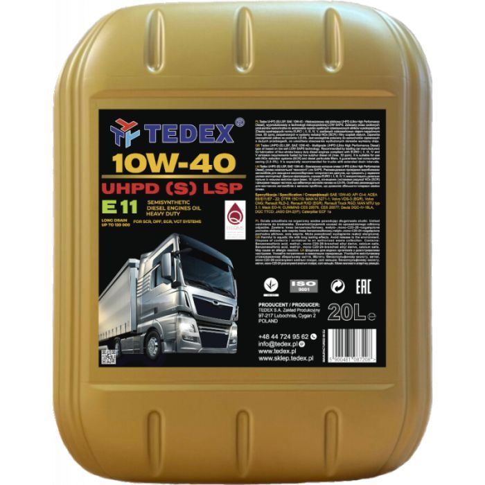 Моторное масло TEDEX Diesel Truck UHPD (S) LSP Motor Oil 10W-40 20л