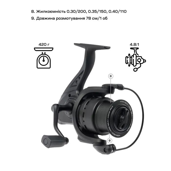 Котушка Brain Champ Feeder 6000 3+1BB 4.81 (1858.80.75) зображення 7