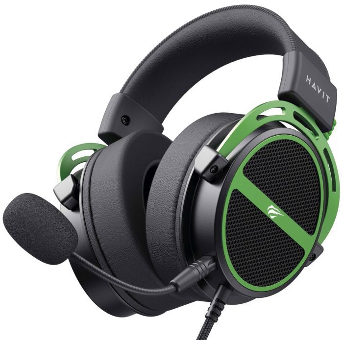 Наушники Havit HV-H2030E Black/Green (6939119067076) изображение 5