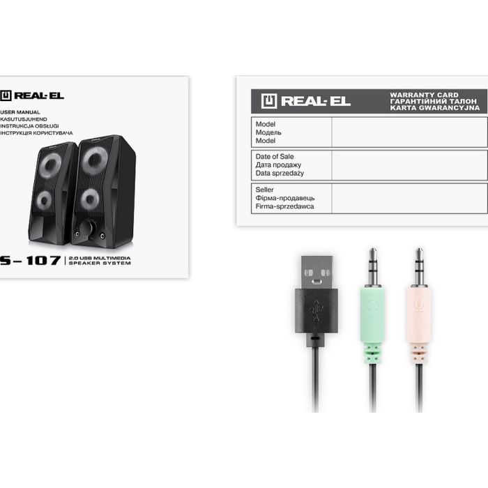 Акустична система REAL-EL S-107 USB Black (EL121100017) зображення 9