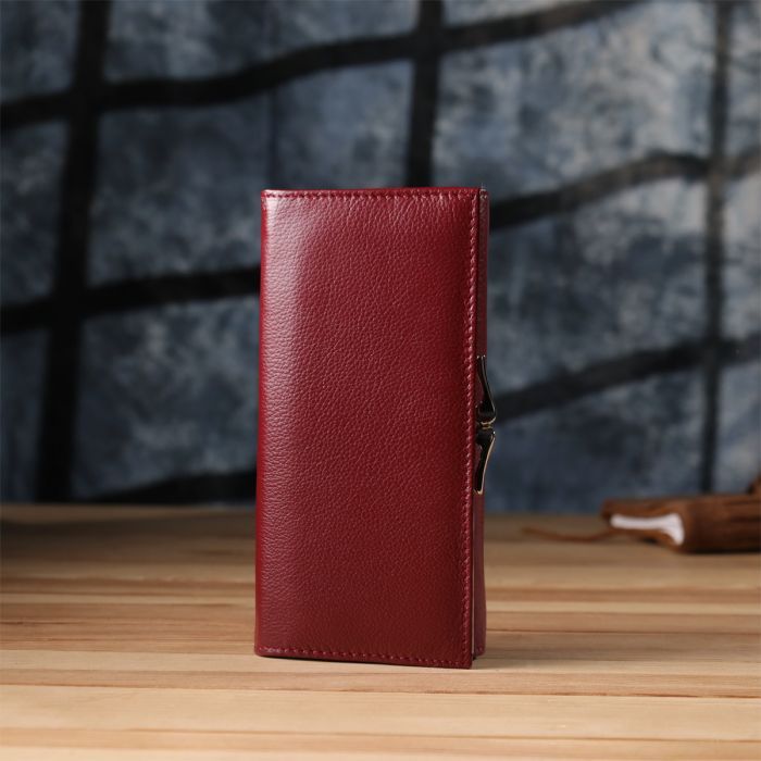 Гаманець ST Leather З натуральної шкіри Бордовий (23107) зображення 10