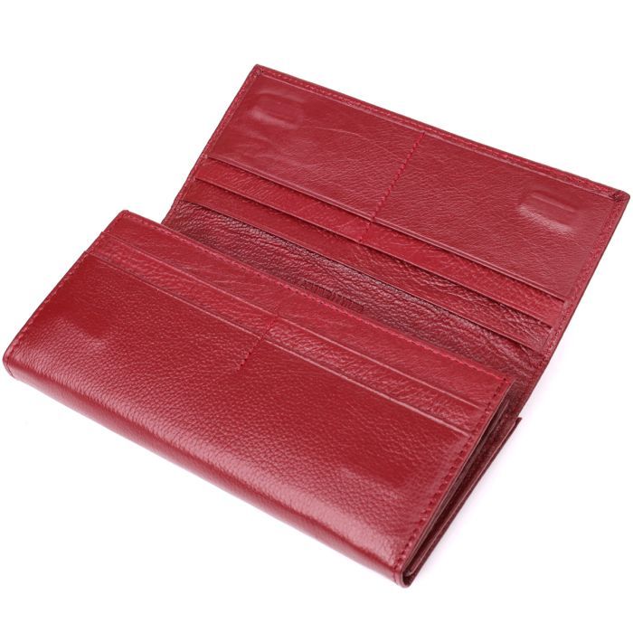 Гаманець ST Leather З натуральної шкіри Бордовий (23107) зображення 6