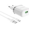 Зарядное устройство BOROFONE BA36A USB QC3.0 18W + cable USB to USB-C white (6931474716019) изображение 3