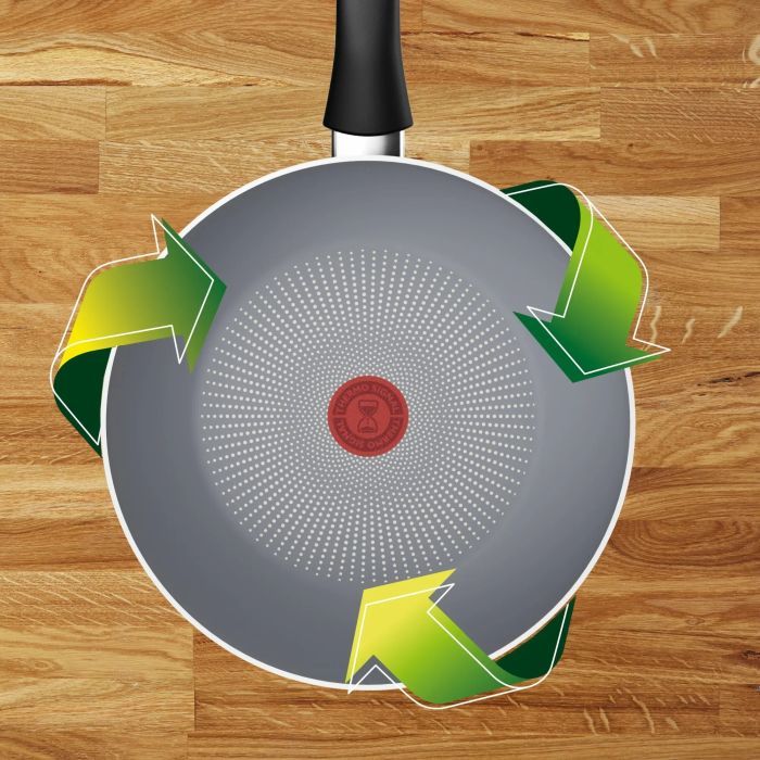 Сковорода Tefal ВОК Halo 28 см, алюміній, бакеліт, сірий (C3121953) зображення 7