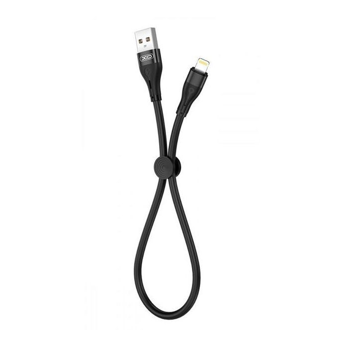 Дата кабель USB 2.0 AM to Lightning 0.25m 2.4A white XO (XO-NB179-BK)