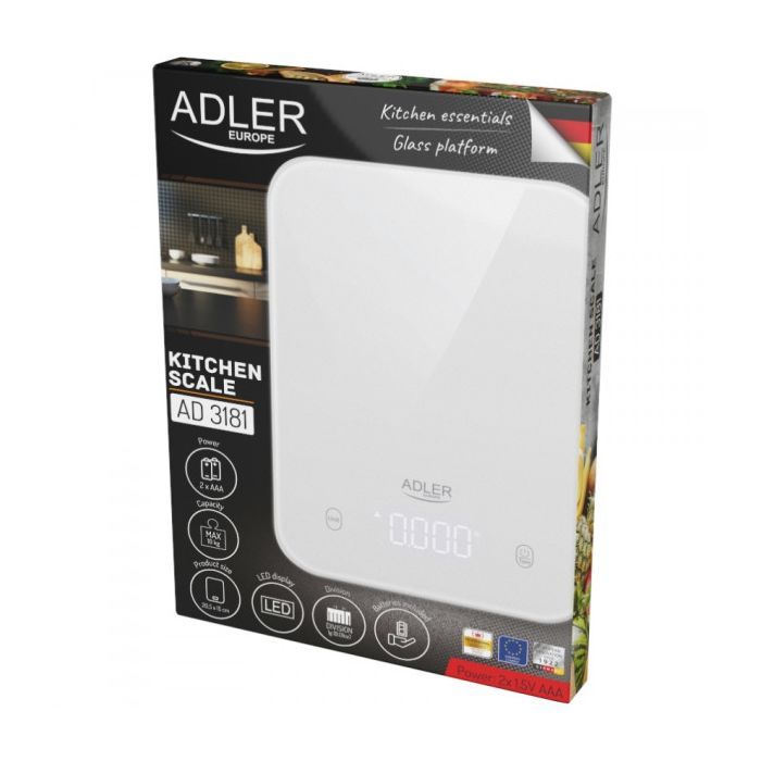 Весы кухонные Adler AD 3181 white изображение 3