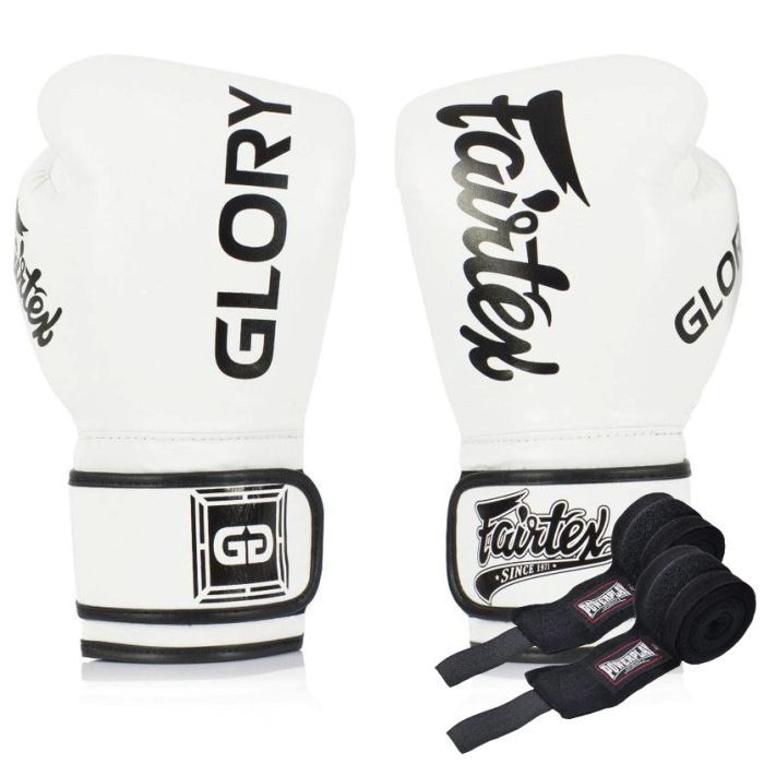 Боксерські рукавички Fairtex BGVG1 White 12 унцій (бинти в комплекті) (BGVG1_12oz_White)