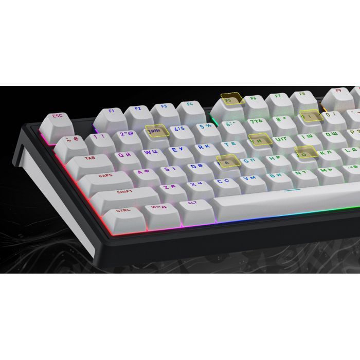 Клавіатура Hator Skyfall 80 Wireless Black/White (HTK3180UA) зображення 8