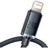 Дата кабель USB 2.0 AM to Lightning 2.0m 2.4A black Baseus (CAJY000101) изображение 3