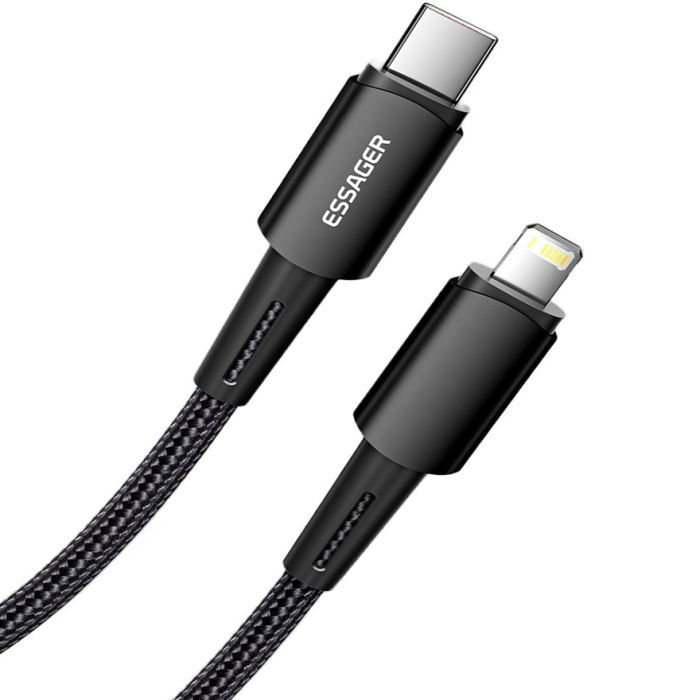 Дата кабель USB-C to Lightning 1.0m 20W black Essager (EXCTL-CG01) изображение 2