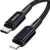 Дата кабель USB-C to Lightning 0.5m 20W black Essager (EXCTL-CGB01)