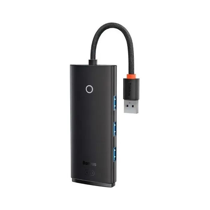 Концентратор Baseus USB 3.0 to 4xUSB 3.0 0.25m black (WKQX030001)